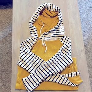 Double hooded sweatshirt